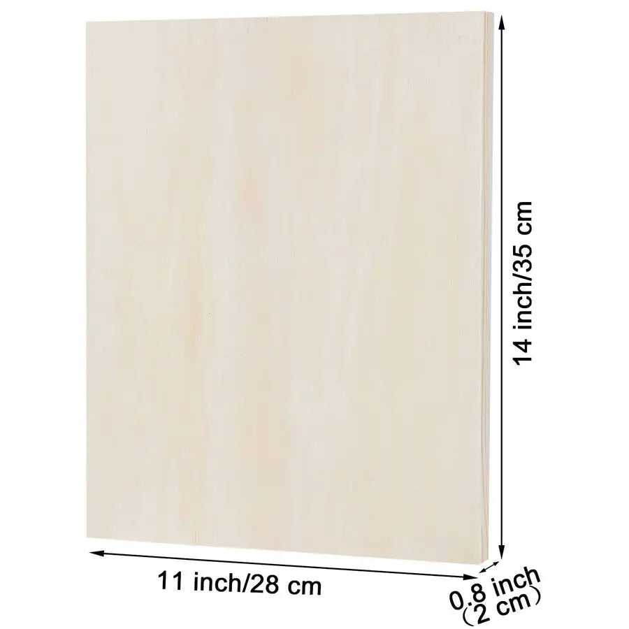 8 Pack Wood Panels 11 x 14 inch Wooden Canvas Board Unfinished Wooden Panel Boards for Painting, Arts, Pouring Use with Oils, Ac