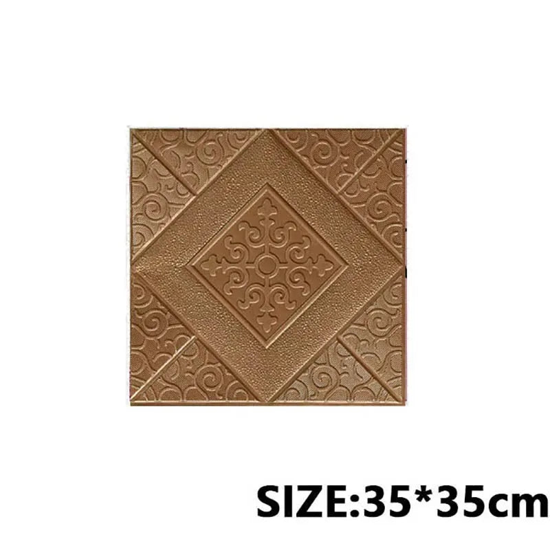 5-20Pcs 35*35cm Ceiling Wallpaper 3D Brick Waterproof Wall Stickers Foam Wall Paper Self-Adhesive Home Decor