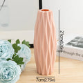 Diamond Pattern Plastic Smooth Vase Plants Basket Nordic Wedding Decorative Dining Durable for Living Room Bedroom Home Decora