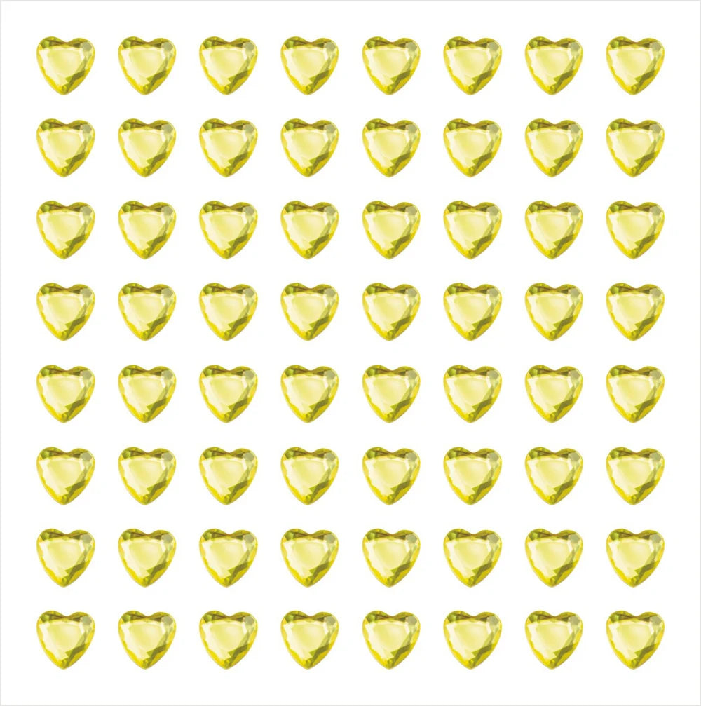 Bling Sparkly 3D Gem Acrylic Earrings Stickers Kids DIY Toys 6MM Self Adhesive Love Heart Rhinestone Crystal Stickers For Girls