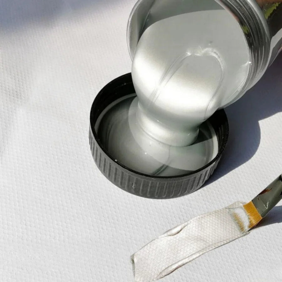 50/100/300ml Silver Acrylic Paint Metal Pearlescent Hand-painted Gypsum Glue Waterproof and Non-fading DIY Painted Paint