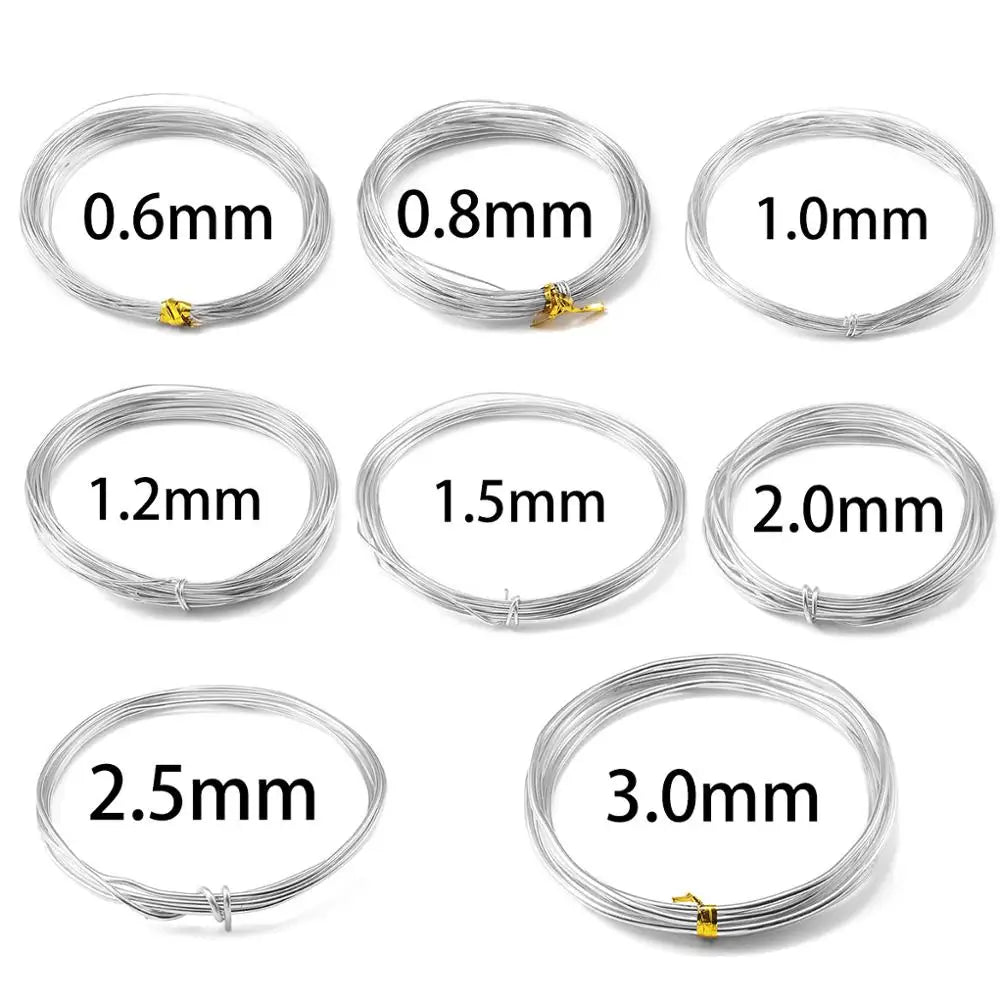 0.6-3mm Anadized Round Aluminum Wire 2-10 Meters Versatile Painted Aluminium Metal Wire For DIY Jewelry Making Accessories