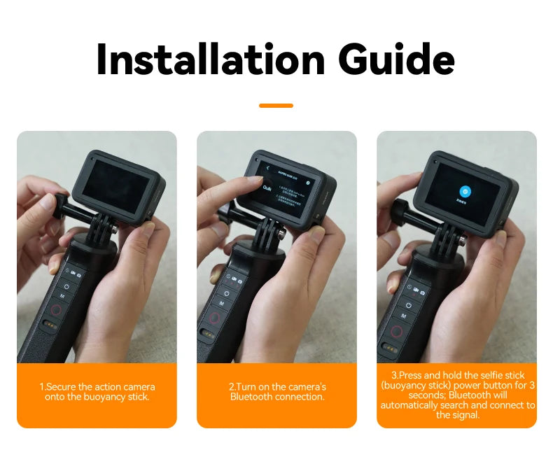 TELESIN Buoyancy Bar Selfie Stick Waterproof Selfie Stick With Hand Strap Wireless Remote Control For Gopro Hero 9 10 11 12 13
