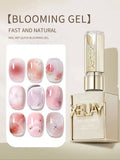XEIJAYI1Pc 15ml Blooming Glue Gel Nail Polish UV LED Soak Off Top Gel Glossy Sealer Shiny Varnish