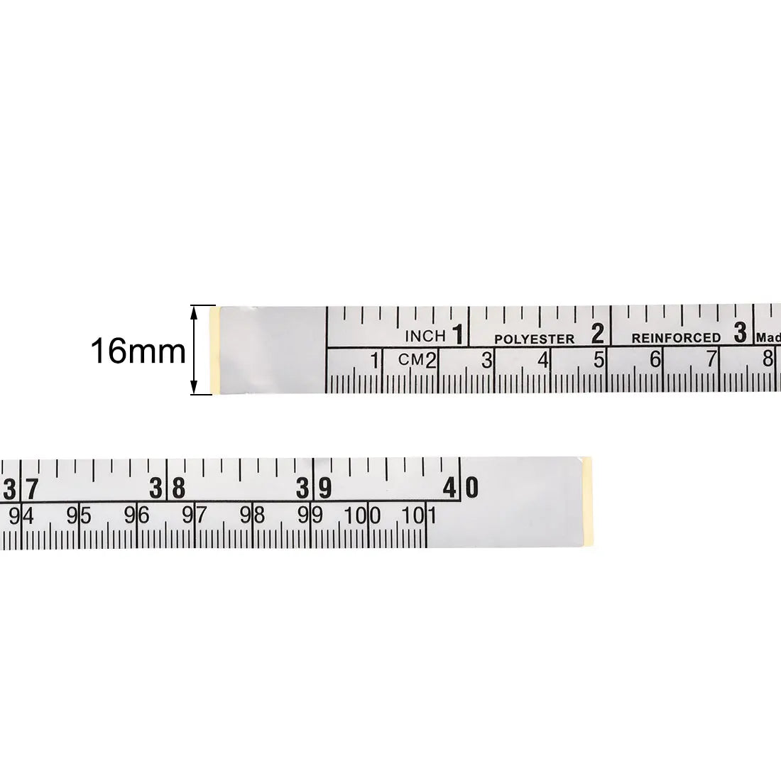 2pcs Self-Adhesive Measuring Tape with Fractions 40 Inches 100cm Workbench Ruler, Peel and Stick Measure Tape for Woodworking
