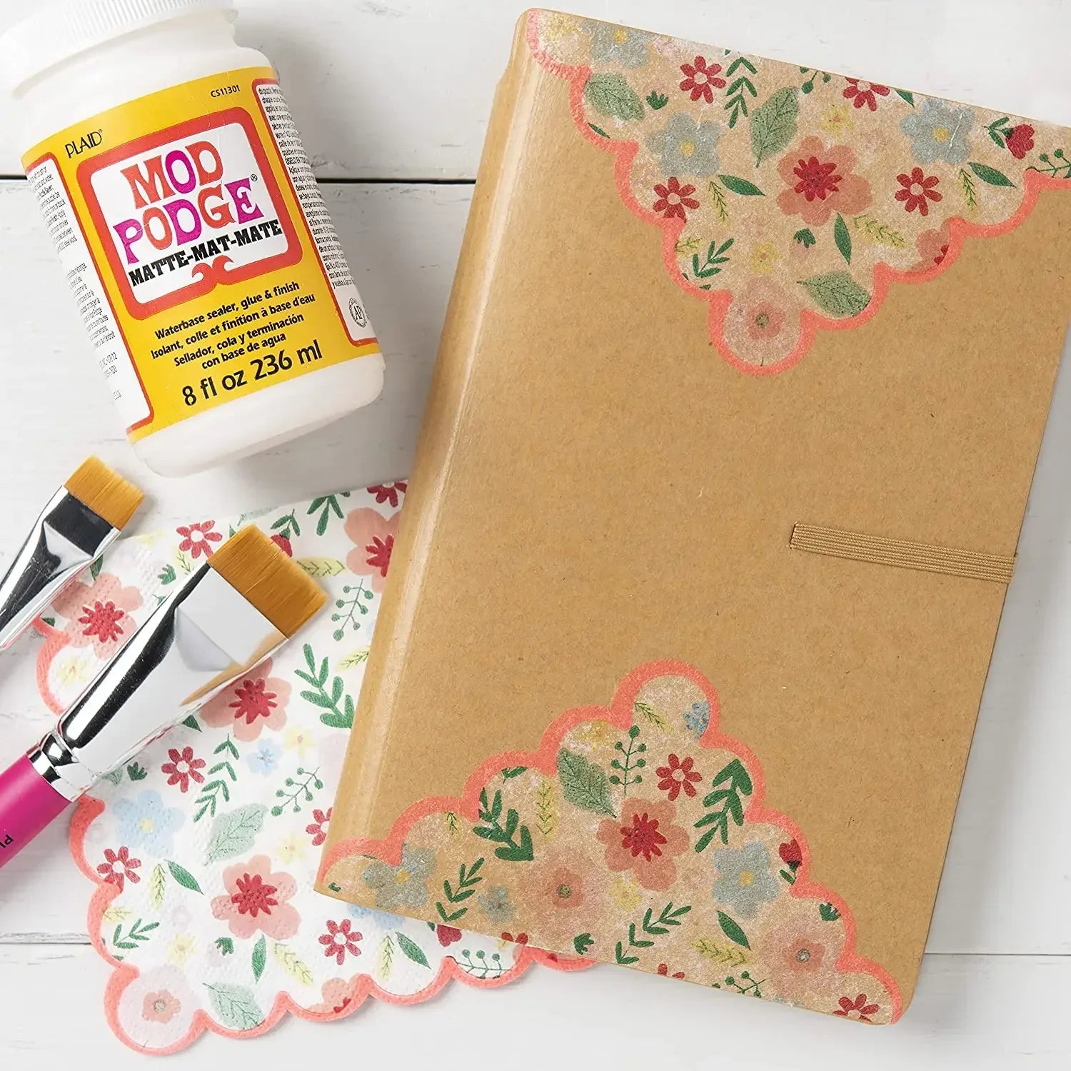 Mod Podge Matte gloss fluid painting glue board transfer dried flower seal Collage glue plaid Wood transfer glue dried flowe