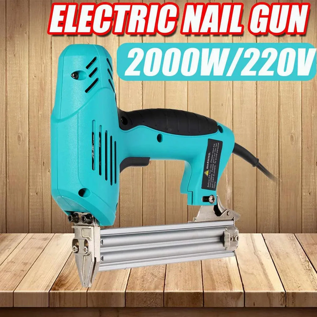 220V 2000W Electric Straight Nail Gun 10-30mm Electrical Staple Nail Guns High Power Heavy-Duty Woodworking Tool