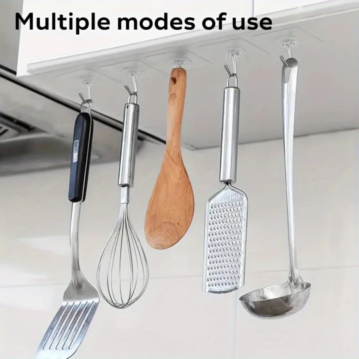 50 pcs Heavy Duty Clear Adhesive Hooks, No Residue Wall Hooks for Bathroom Kitchen, Strong Hold Space-Saving Organizers