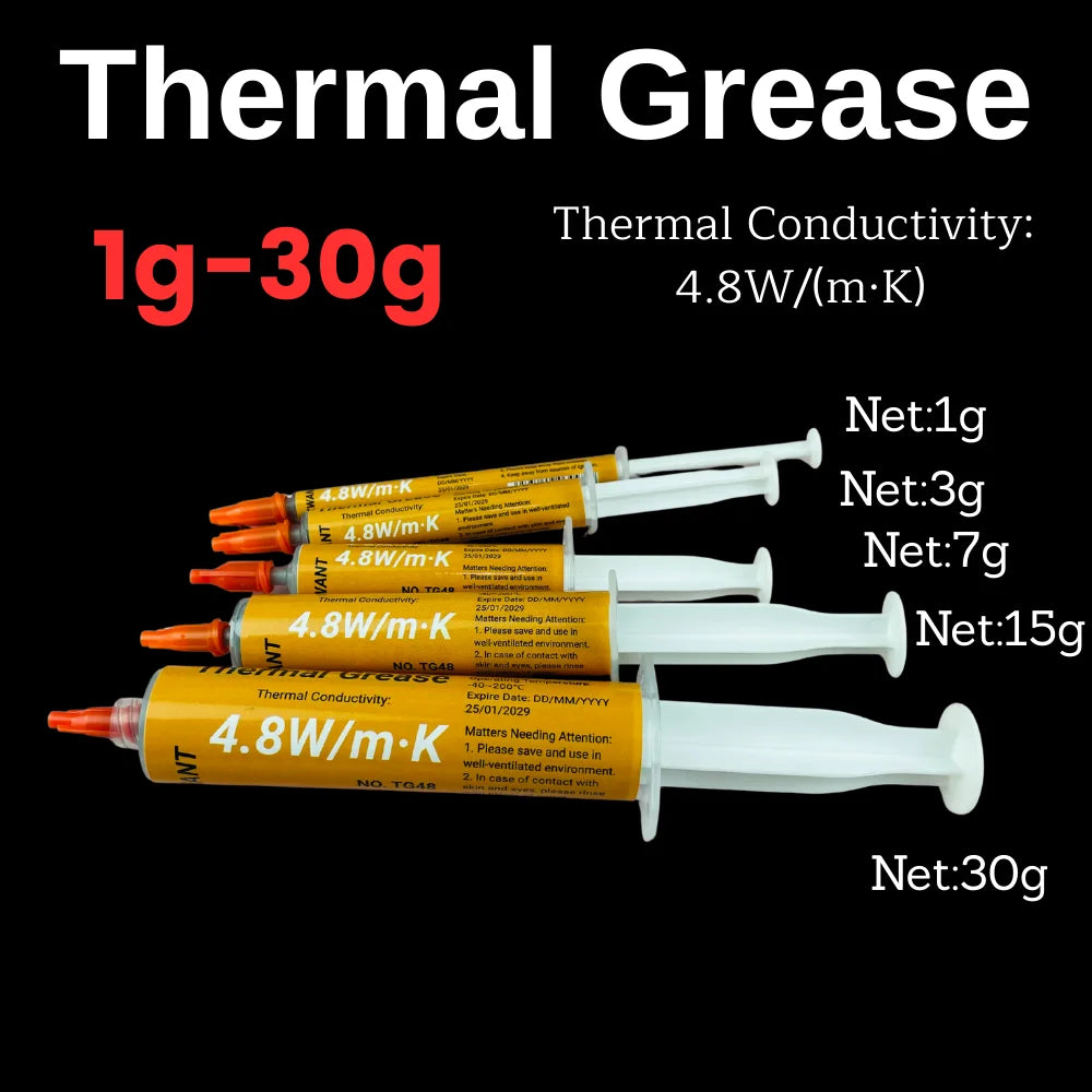 4.8w/m·k Thermal Grease Paste Heat Dissipating Silicone for CPU/GPU/LED Computer Heat Sink Thermal Conductive Adhesive