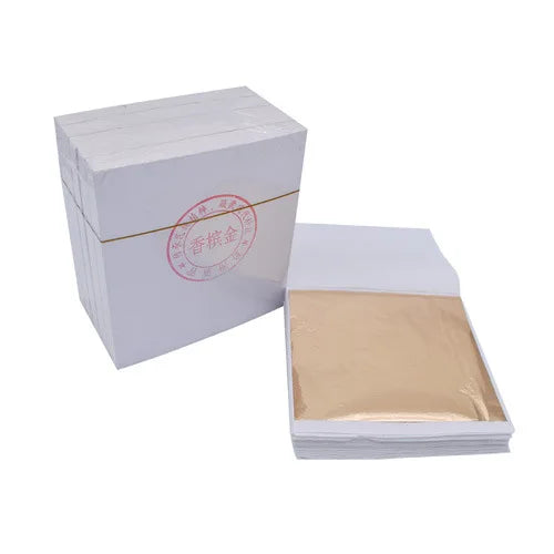 100Pcs Gold Leaf Sheets 9x9cm Gilding Foil Antique Silver Foil Paper For Paintings Arts Crafts Nail Deco  Furniture