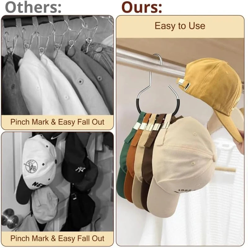 2-Piece Hat Hooks Set - No-Drill Quick Installation, Wall-Damage-Free, Fits Entryway/Closet/Door Back, Secure Hold