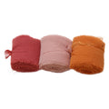 3 Roll Chiffon Silk Ribbon Wear Resist Frayed Edge Ribbon Silk-Like Soft Ribbon for Wedding Invitation Bouquet Wrapping