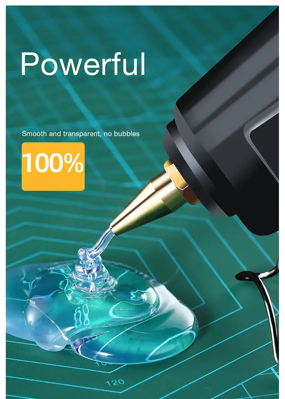 Deli 80W/100W Hot Melt Glue Gun Set With Glue Stick Industrial Glue Guns Thermo Electric Heat Temperature Repair Tool
