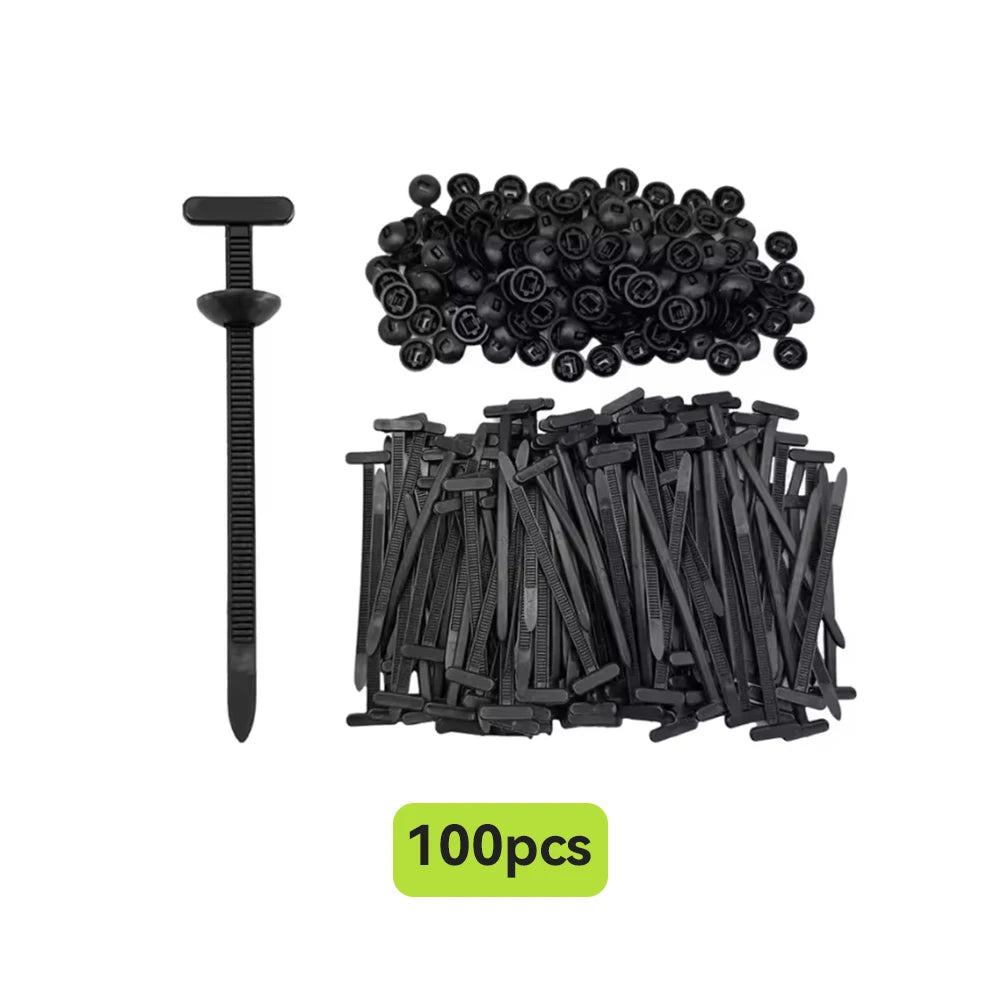 10/20/50/100pcs Heavy Duty Self Locking Cable Ties with Pin Button Universal Nylon Zip Ties for Car Repair Fastening Strap