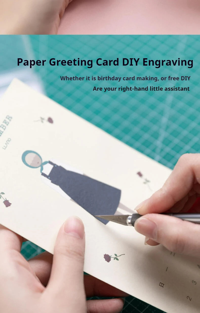 Deli Precision Scrapbooking Carving Knife - Card Making Hobby Knife for Paper Cutting Craft Pottery Clay Sculpture Ceramics Tool