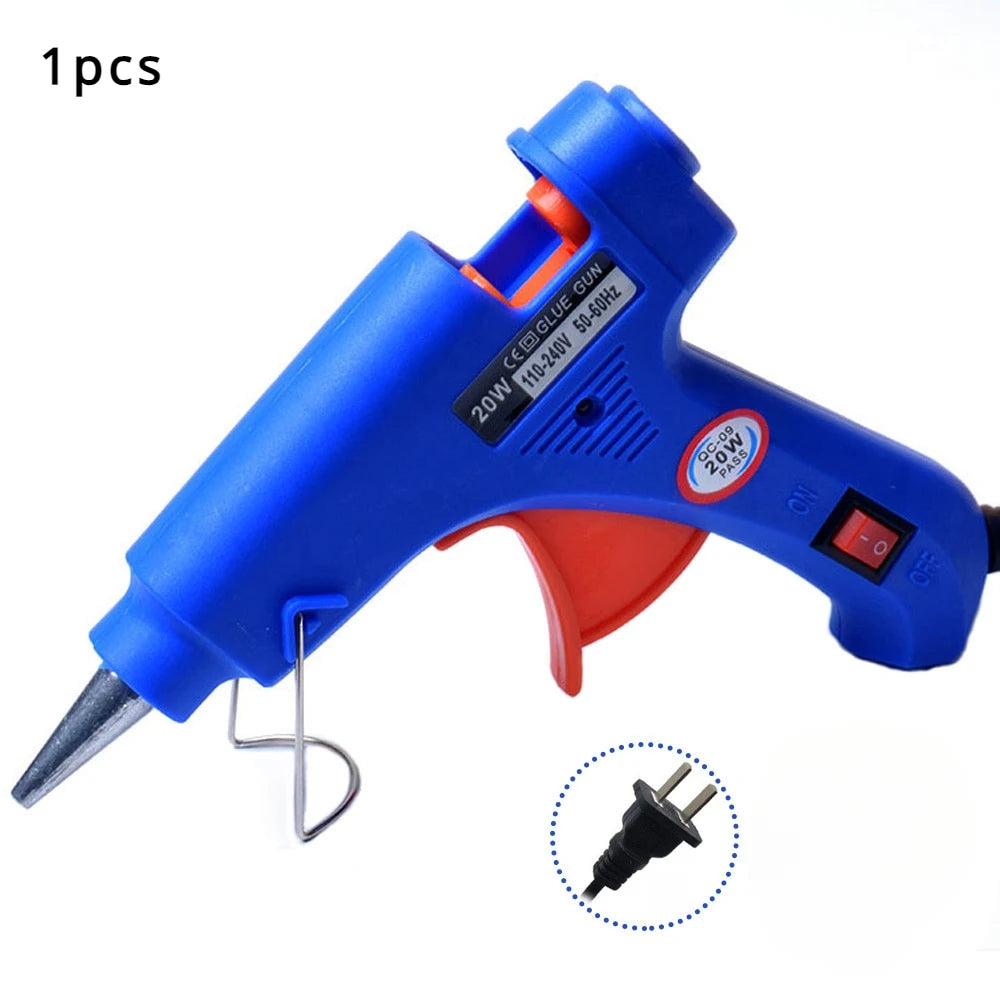 Wired Mini Industrial Hot Glue Gun - High-Temperature Silicone Tool for Home DIY Crafts & Art, Quick-Heating Plug-In Glue Gun