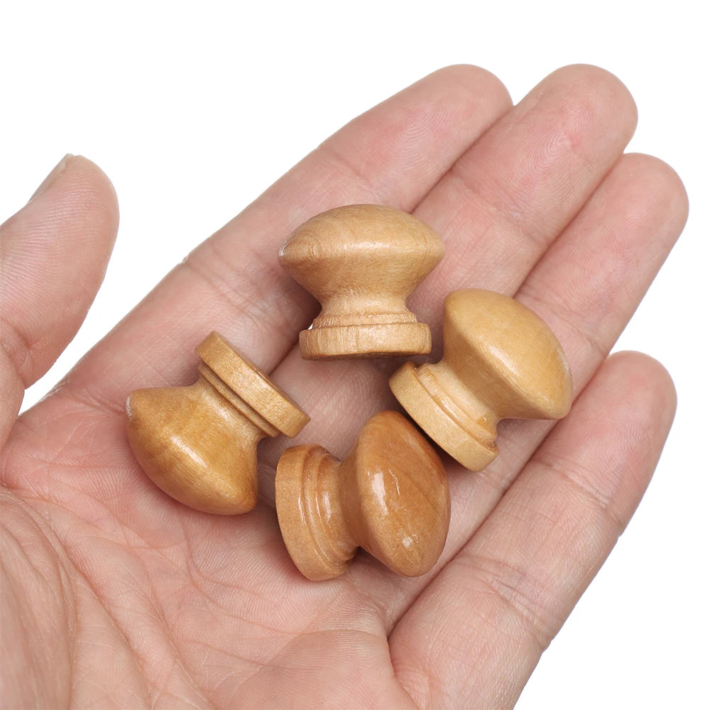 10pcs/Lot Round Natural Wooden Cabinet Pulls Round Shape Drawer Knob Door Handle Wardrobe Pulls Furniture Fitting Hardware