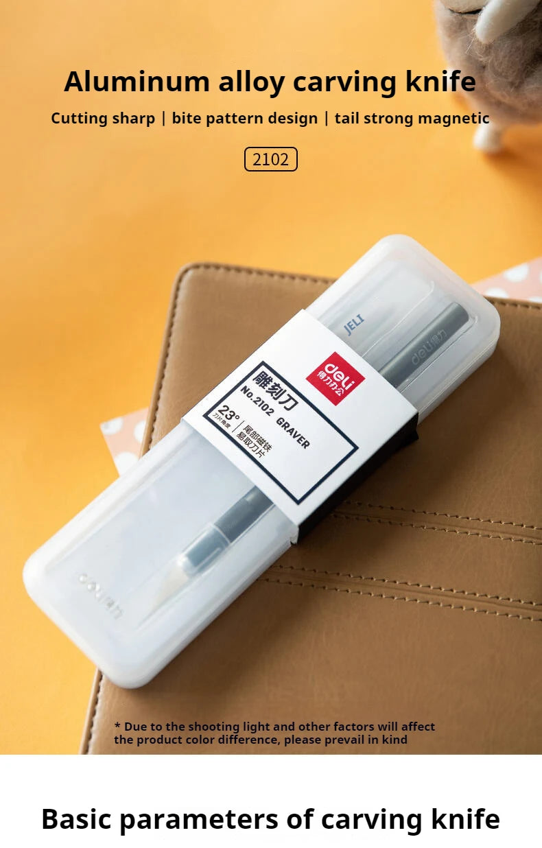 Deli Precision Scrapbooking Carving Knife - Card Making Hobby Knife for Paper Cutting Craft Pottery Clay Sculpture Ceramics Tool