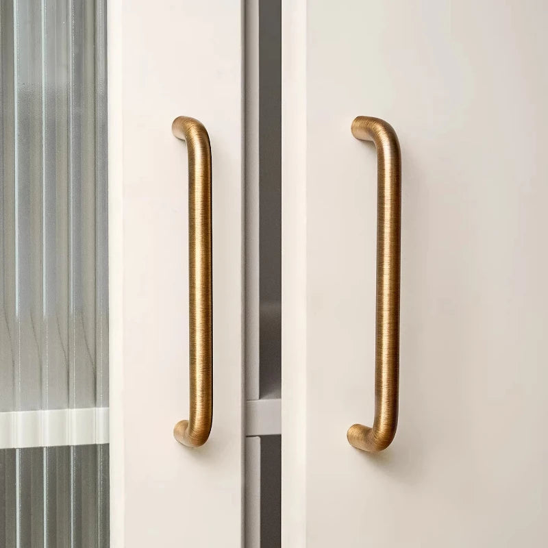 Minimalism Bronze Furniture Handles Wardrobe Pulls Kitchen Cupboard Cloakroom Bedside Small Cabinet Door Handle Decorative Knob