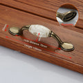 European Bronze Ceramic Cabinet Handles Zinc Alloy Drawer Knobs Wardrobe Door Handles Furniture Handle