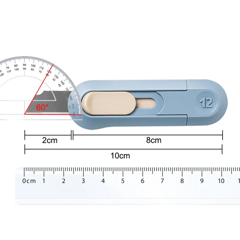 4 Colors Portable Mini Paper Cutting Box Opener Pocket Portable Small Paper Cutting Knife Wallpaper Knife Stationery Unboxing