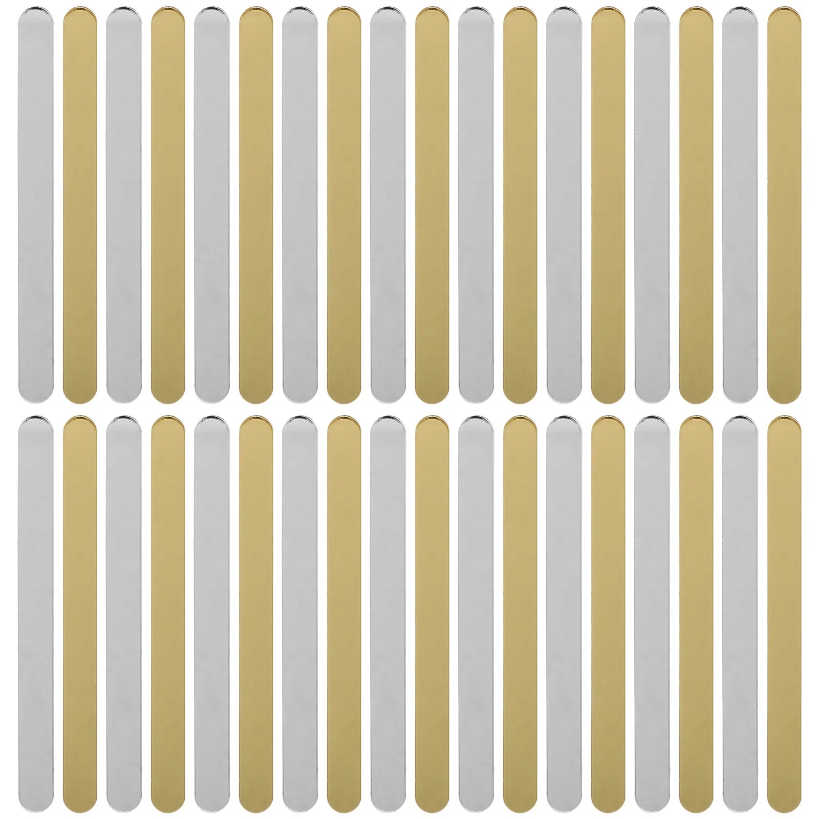 50Pcs Ice Cream Sticks Acrylic Lightweight Durable DIY Craft Sticks Safe Rounded Edge for Kids Popsicle Bars Ice Cream Materials