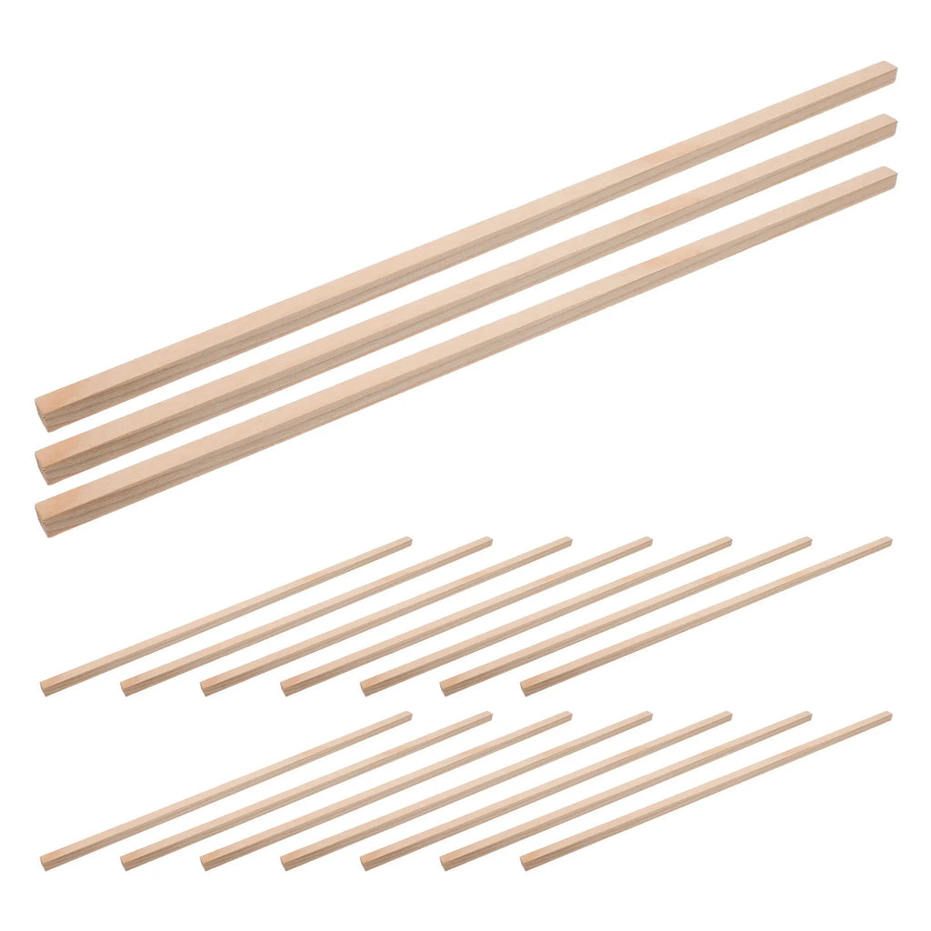 20Pcs Wooden Square Dowel Rods for Crafting Unfinished Wood Sticks DIY Wood Craft Supplies 300x6mm for School Projects Home