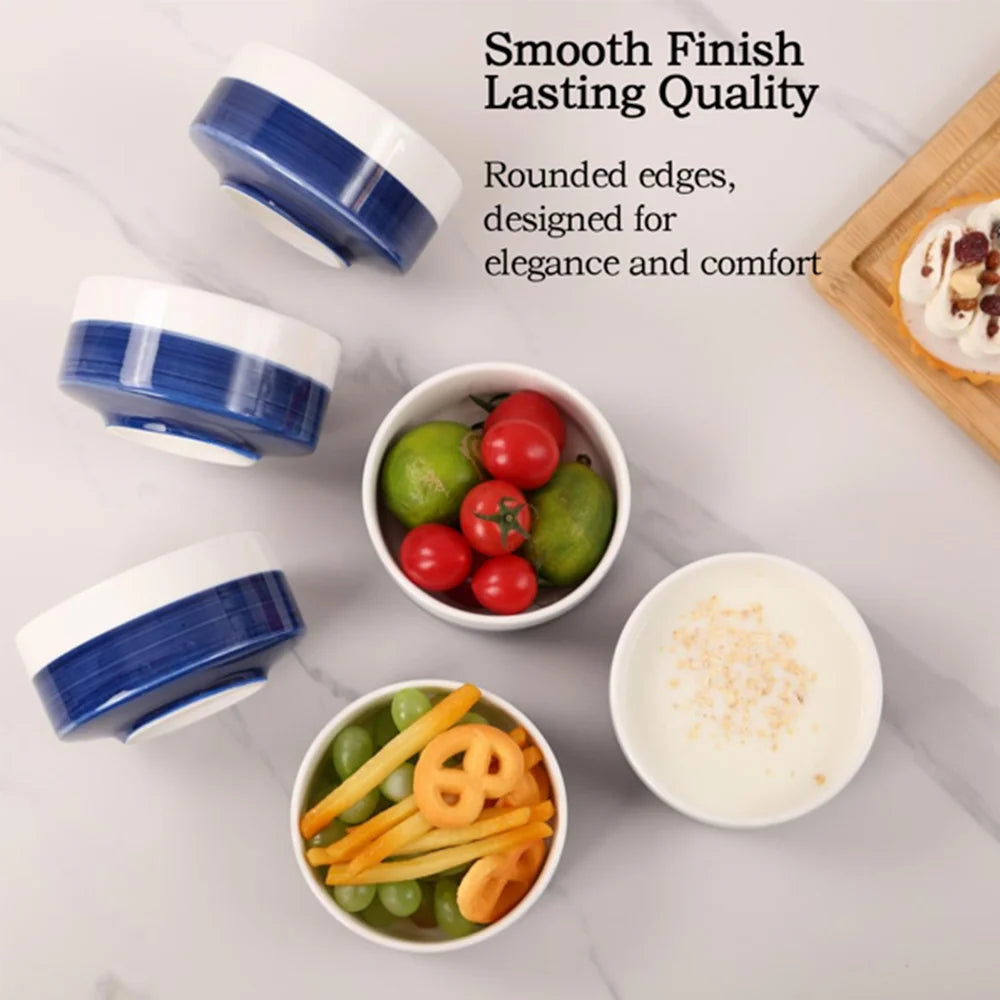 4PCS Ceramic Bowls Cereal Bowl,Soup Bowls for Kitchen Ramen Bowl Microwave Safe for Oatmeal Fruit Salad and Rice Bowl