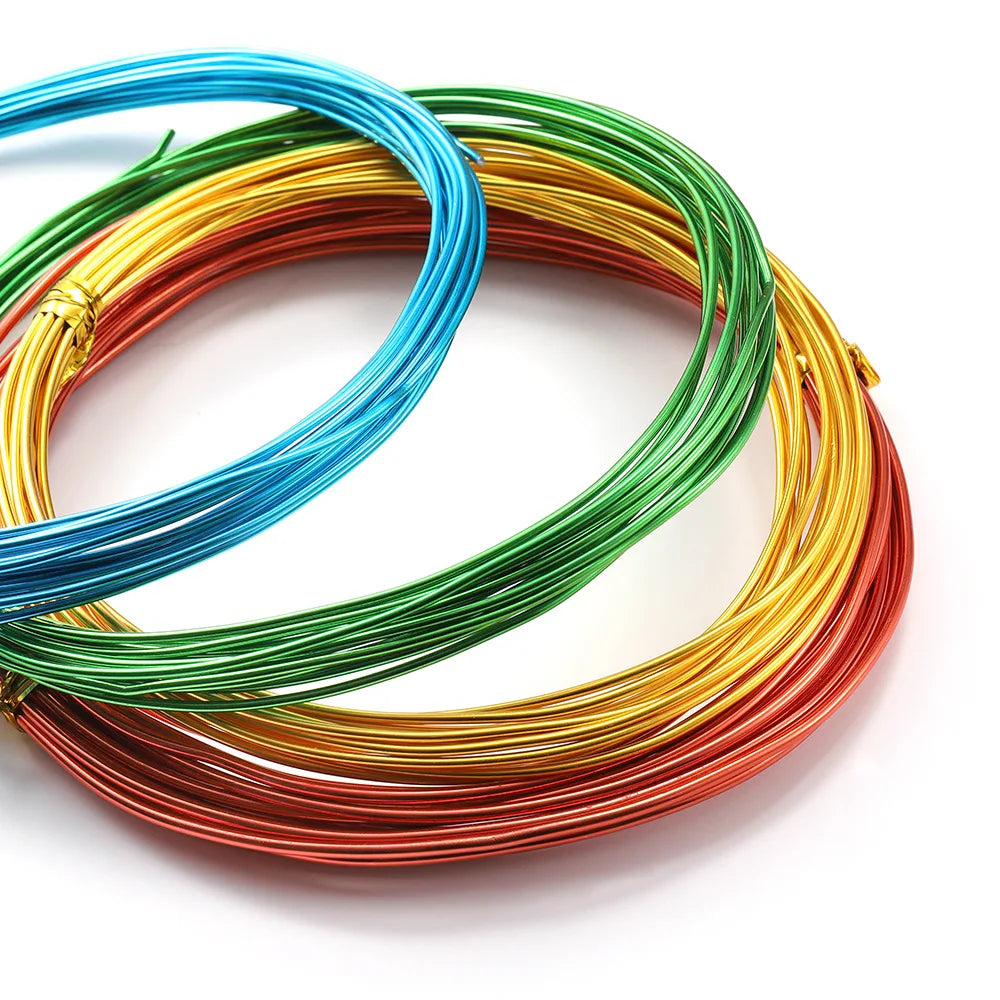 0.6-3mm Anadized Round Aluminum Wire 2-10 Meters Versatile Painted Aluminium Metal Wire For DIY Jewelry Making Accessories