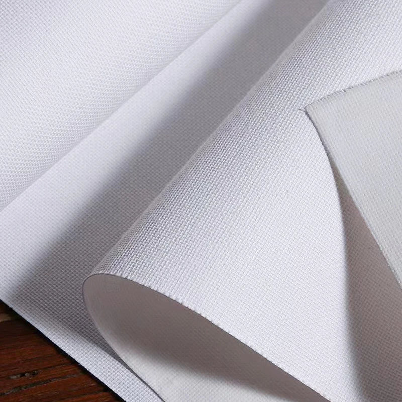 5M/Roll Cotton Canvas Roll,White Black Blank Specialized Suitable for Oil Painting,Acrylic Pigments,27,37,47,,57,67,77,87cm Wide