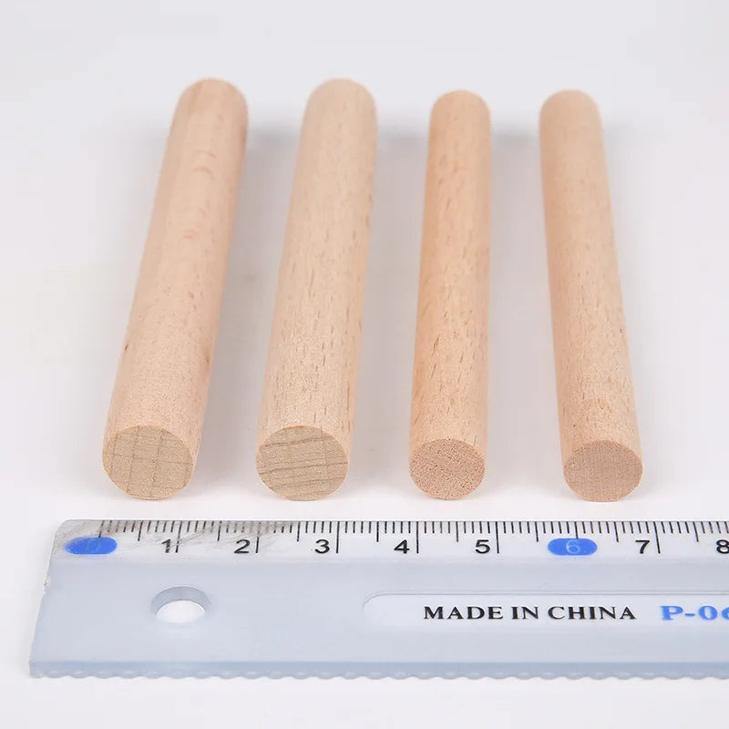 10pcs Wooden Dowel Rods, Unfinished Hardwood Sticks Dowel Rods Wood Sticks for Craft and DIY Macrame Dowel Wooden Poles