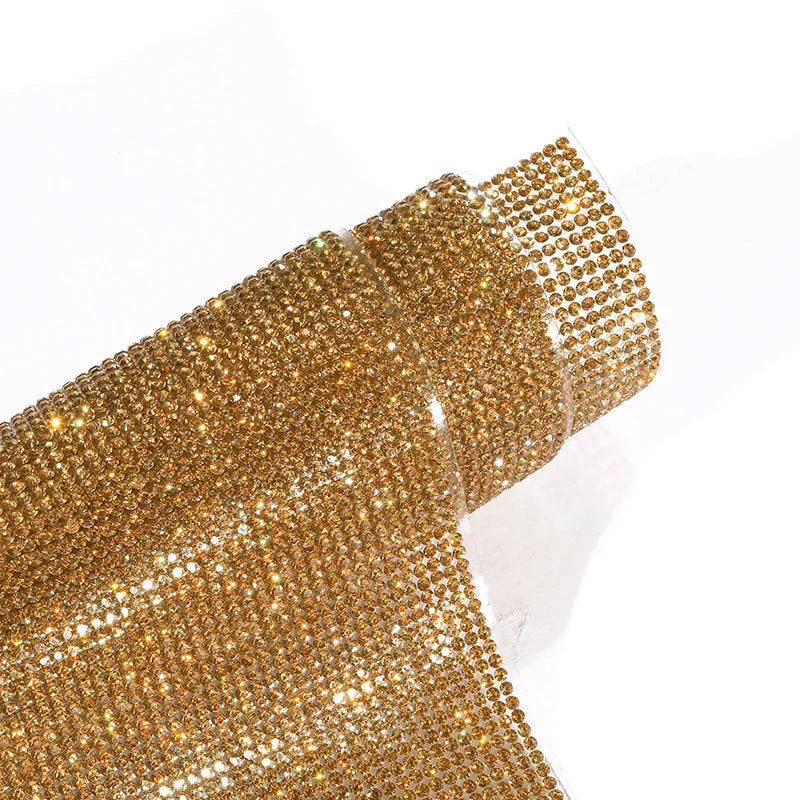 Self-adhesive Rhinestone Jewelry DIY Accessories Phone Case Shiny Diamond Ribbon Wedding Crystal Tape Sticker Car Interior Decor