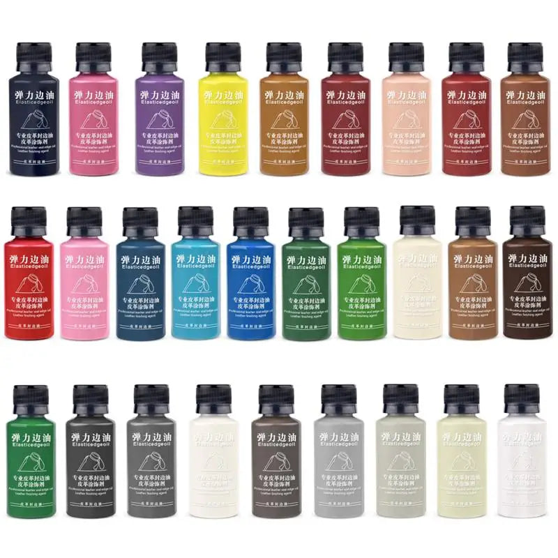 30ml Matte Elastic Edge Sealing Oil Leather Dye Diy Leather Edge Paint Leather Goods Renovation Trimming Edge Sealing Pigment
