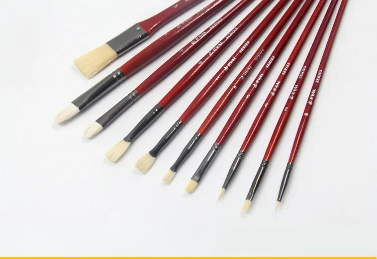10 multi-functional artist paint brushes Bristle, wool, nylon hair Birch short rod acrylic oil painting gouache pens paint brush
