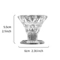 1PC, transparent glass material candlestick, interior decoration candlestick, home life decoration, pure handcrafted art