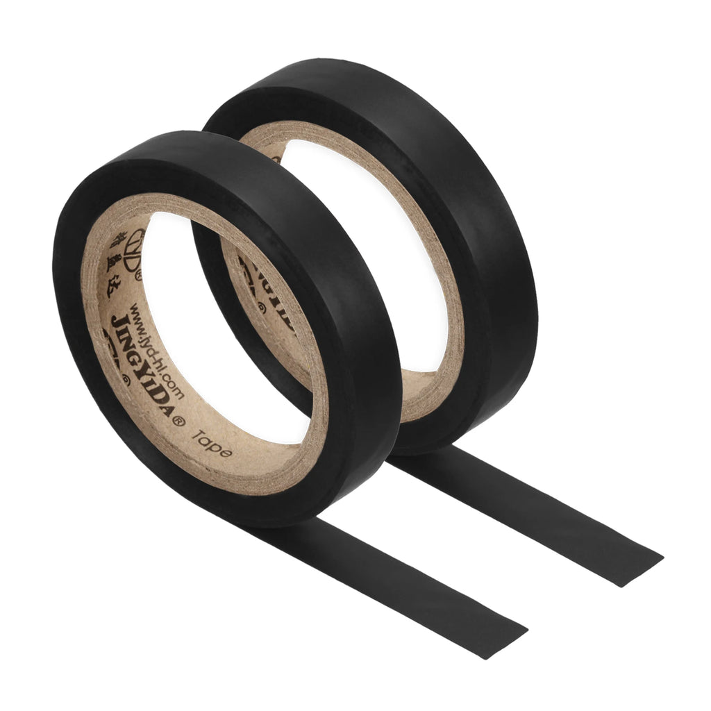 26Ft Grip Finishing Tape, 2 Pack PVC Racquet Finishing Tapes Racket Accessories Sticky Seal for Tennis Badminton, Black