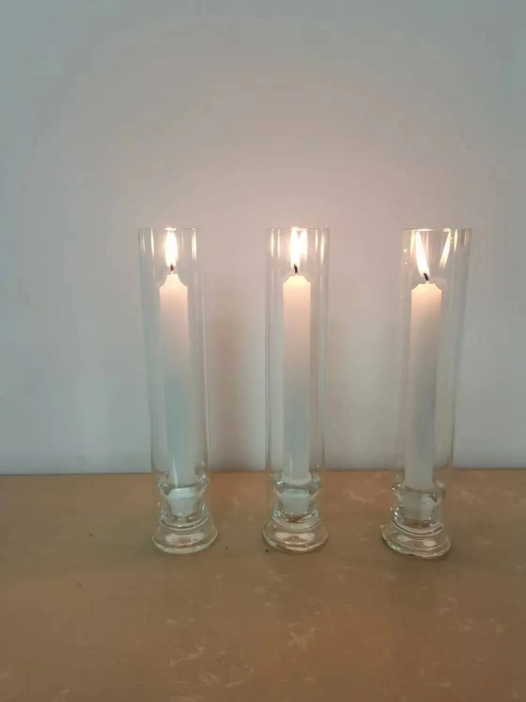 20pcs transparent candle holder, hurricane glass candle holder, used for decorating the center of the dining table, wedd