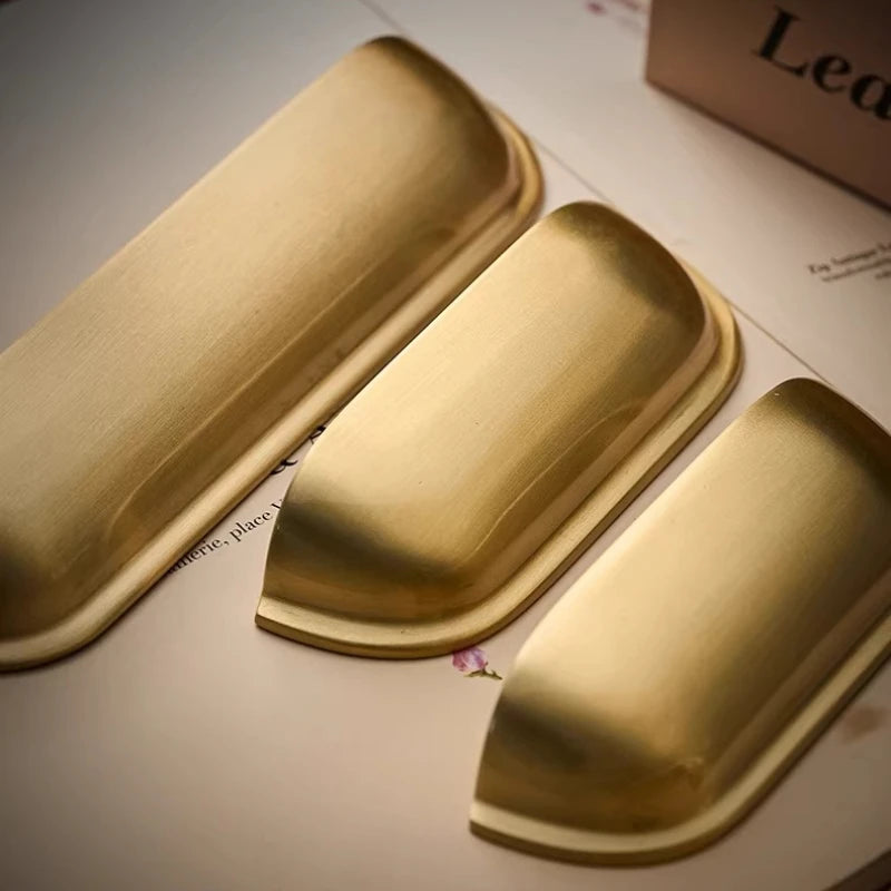 Bedroom Wardrobe Kitchen Drawer Shoe Cabinet Door Handle Gold Shell Shape Brass Handle Furniture Knob Handware Decorative Handle
