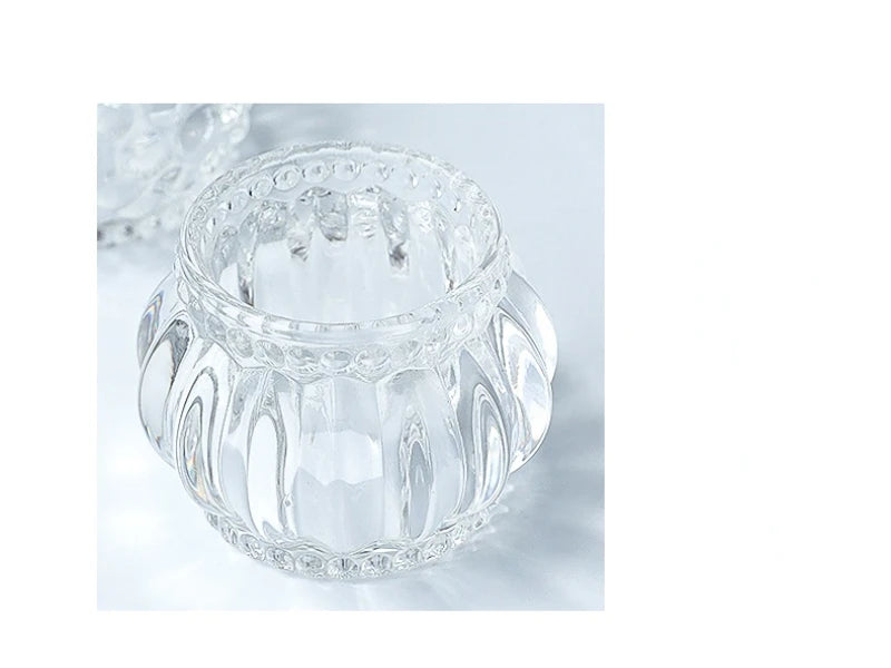 Nordic spherical pumpkin lamp thickened glass candle holder bar candlelight dinner home decorative ornaments craft gifts