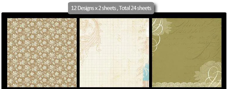 ENO 12 inch retro paper bag for scrapbooking and card making creative metal scrapbook decoration paper crafts