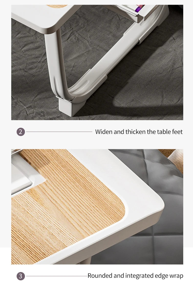 Foldable laptop desk, desktop lifting laptop rack, reading laptop desk, home breakfast tray office desk, study desk with drawers