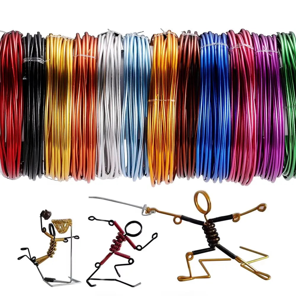 0.6-3mm Anadized Round Aluminum Wire 2-10 Meters Versatile Painted Aluminium Metal Wire For DIY Jewelry Making Accessories