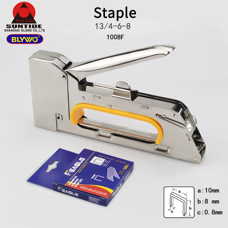 13/4-6-8 Stapler 1008F Staple Gun for wood furniture U type nail