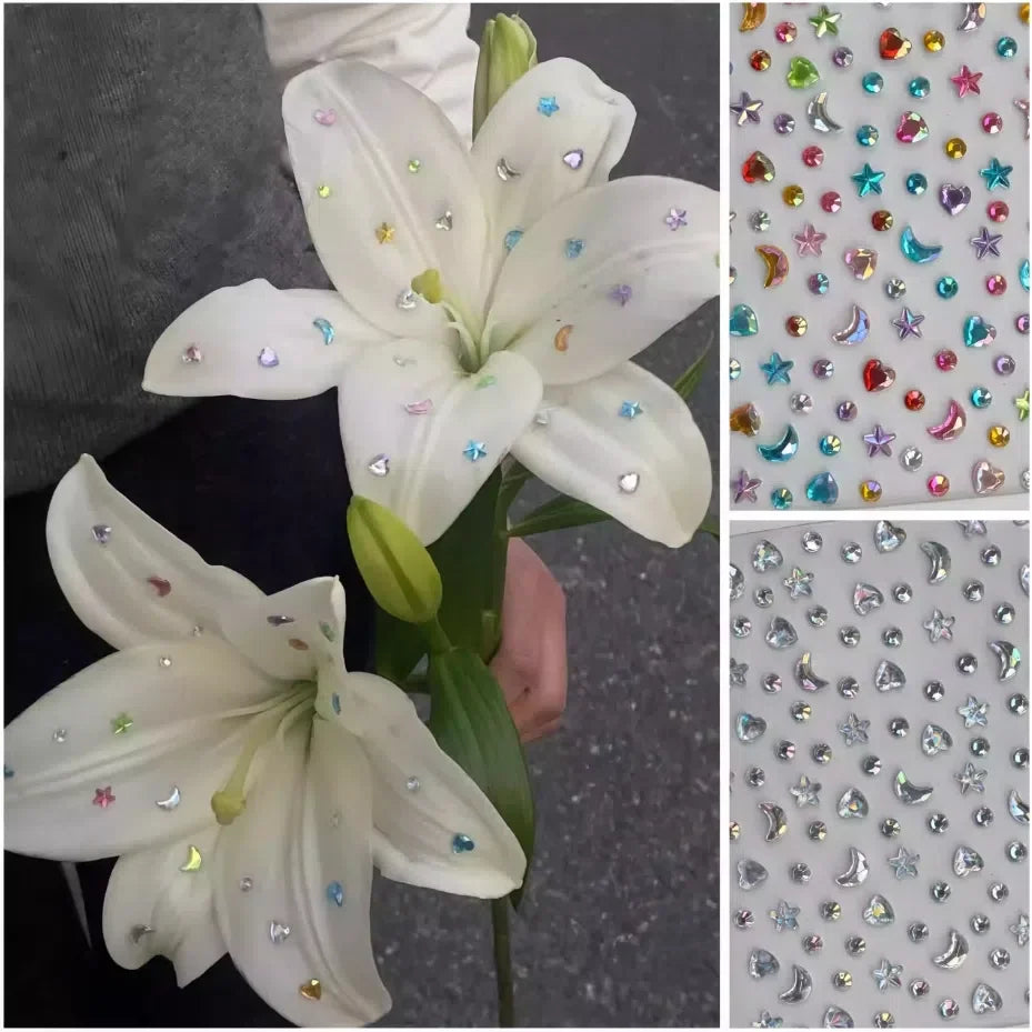 Gem Stickers –  Bling Rhinestone Jewels, 14 Colors Self-Adhesive Gems For Face, Body, Nails, Crafts, Festivals & Weddings