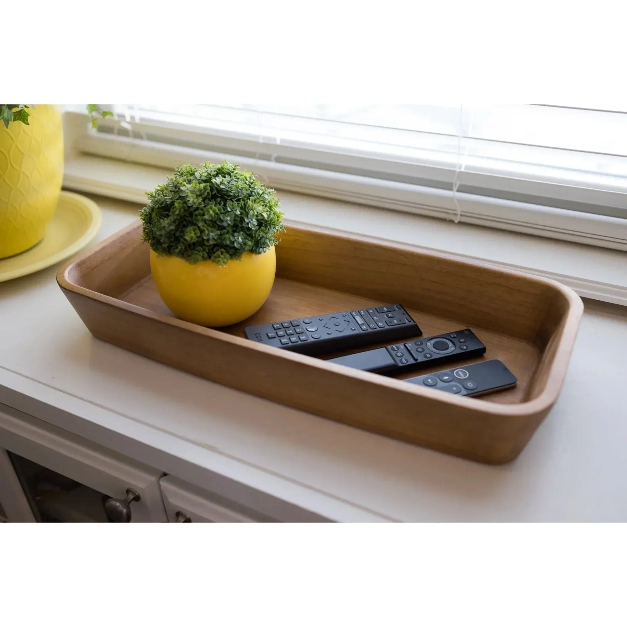Natural Finish Acacia Wood Oval Bowl | For Serving Salad, Fruit, Bread, Dining Table Centerpiece & Kitchen Use