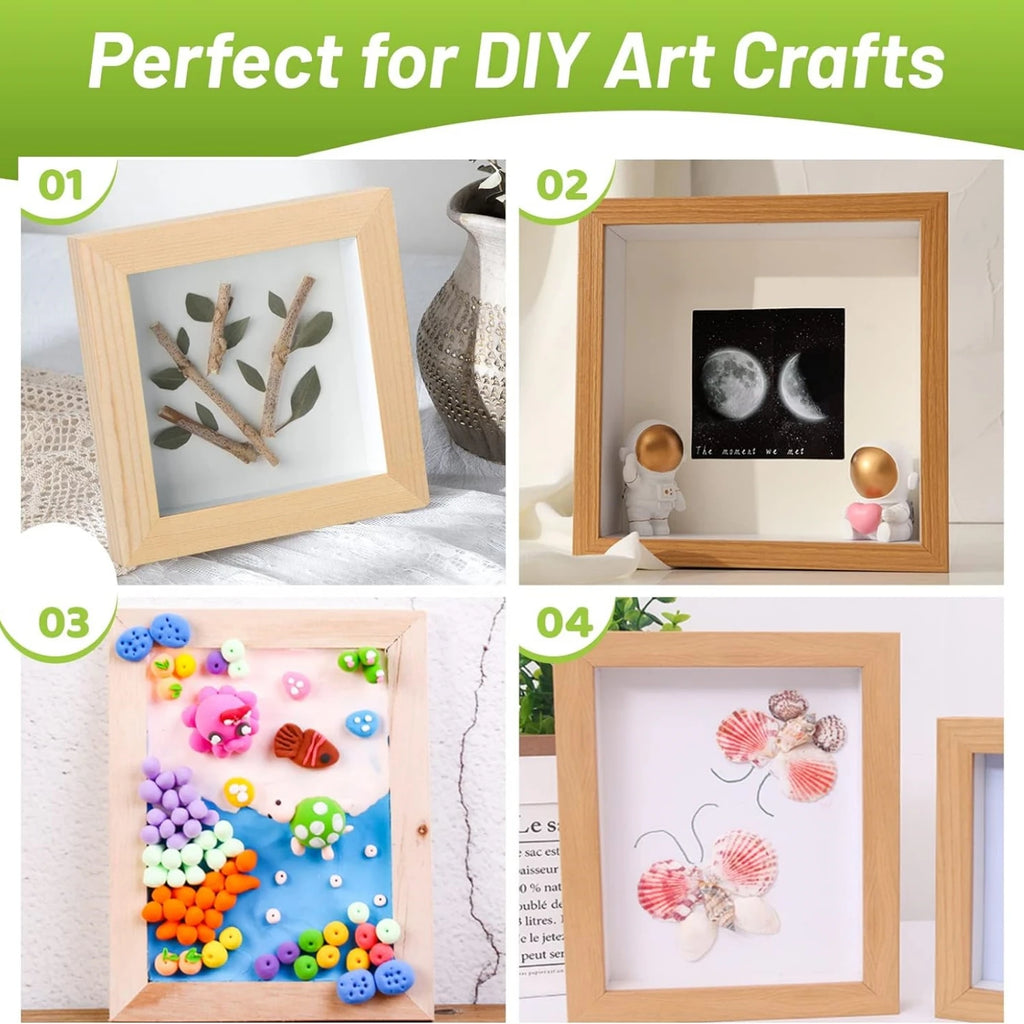 Square Wood Panels, 6x6"/15x15cm, Blank Wooden Canvas Cradled Painting Panel Boards for Drawing, , Pouring, DIY Arts Crafts