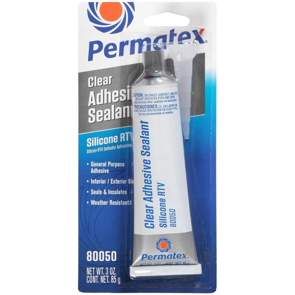 Clear Silicone Sealant 3 oz - Waterproof Adhesive for Bath, Kitchen, DIY Home Repair