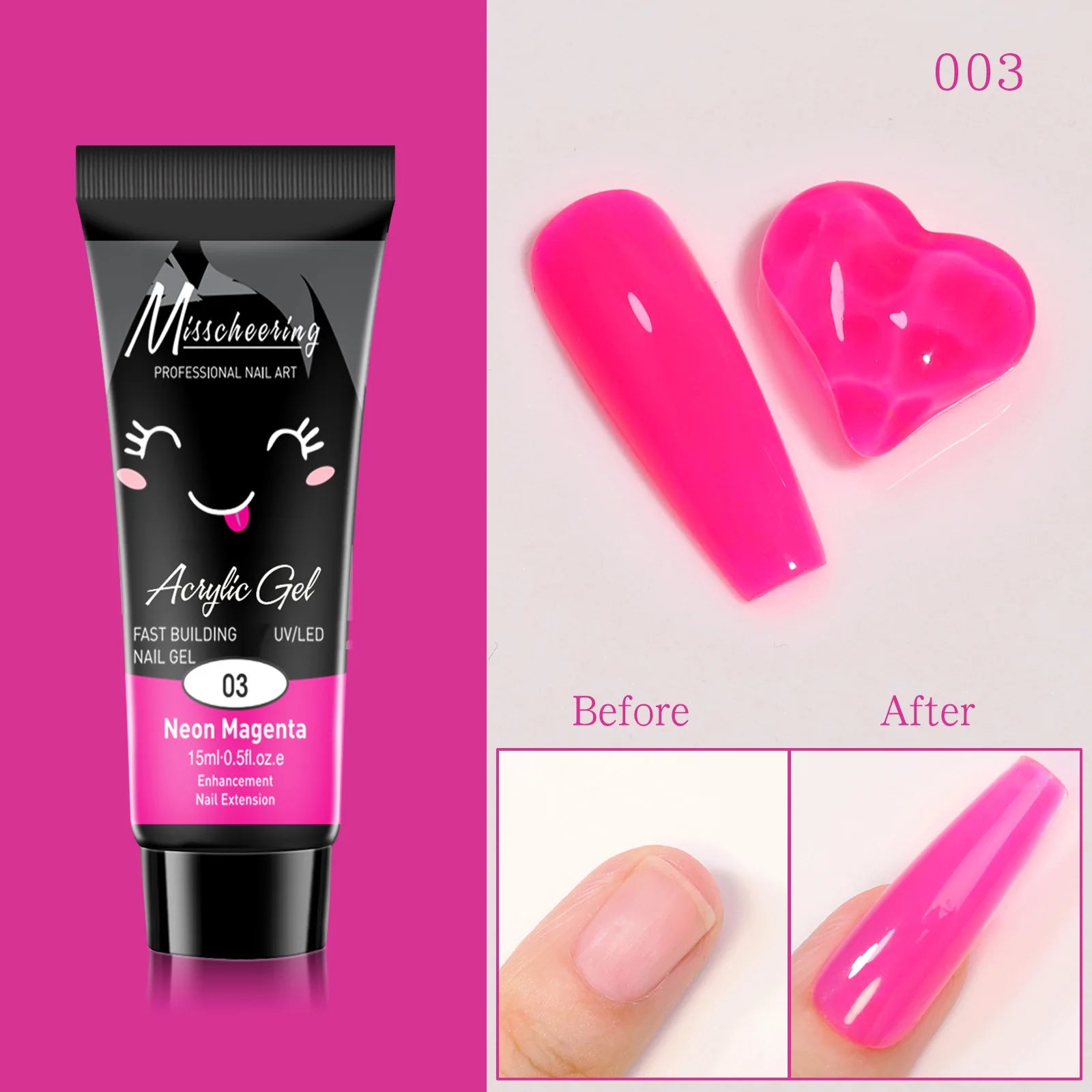 Nail Extension Gel Kit, 12 Colors Extension Nail Extension Gel Set Soak Off UV Gel For All In One Kit Builder Nail Gel Gift