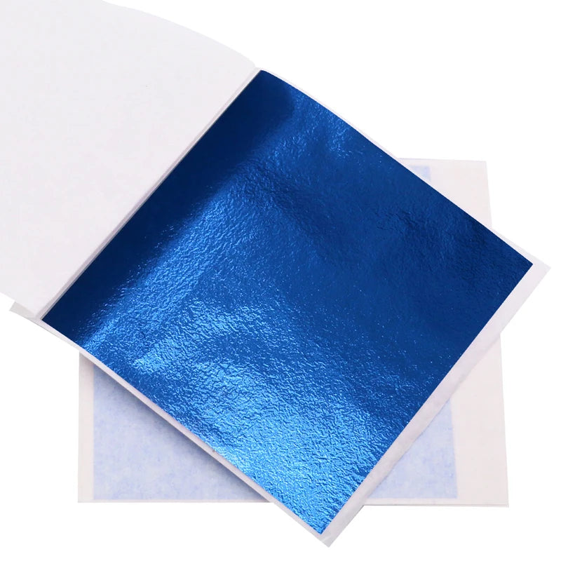 100pcs/10colors sheet  Pink Gold Leaf Imitation Sliver Foil Papers DIY Art Crafts Design packaging material Food decoration
