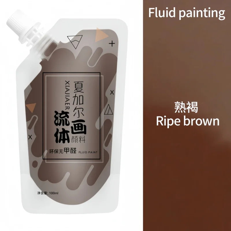 100ml/ Multi-colour xiajiaer Fluid Paint Acrylic paint Bag Violent Bear DIY decorative painting liquid liquid dye